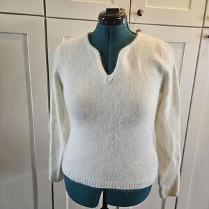 Fashion Bug Women's V-Neck Ivory Sweater